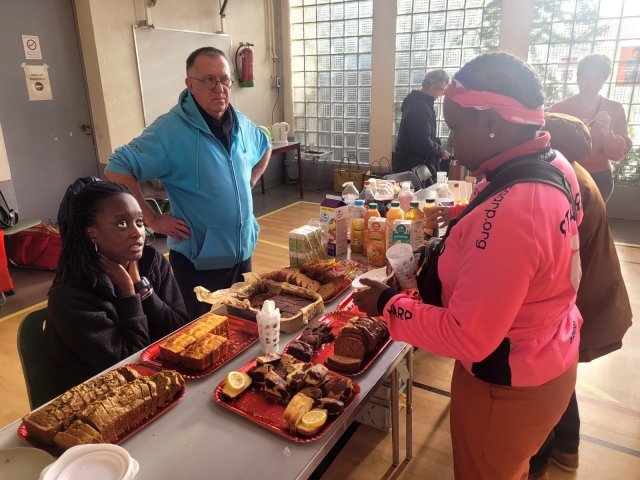 Le stand de boissons et patisseries