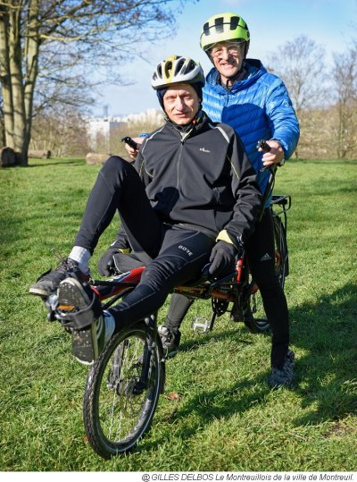 tandem semi-couché avec Christophe et Marc